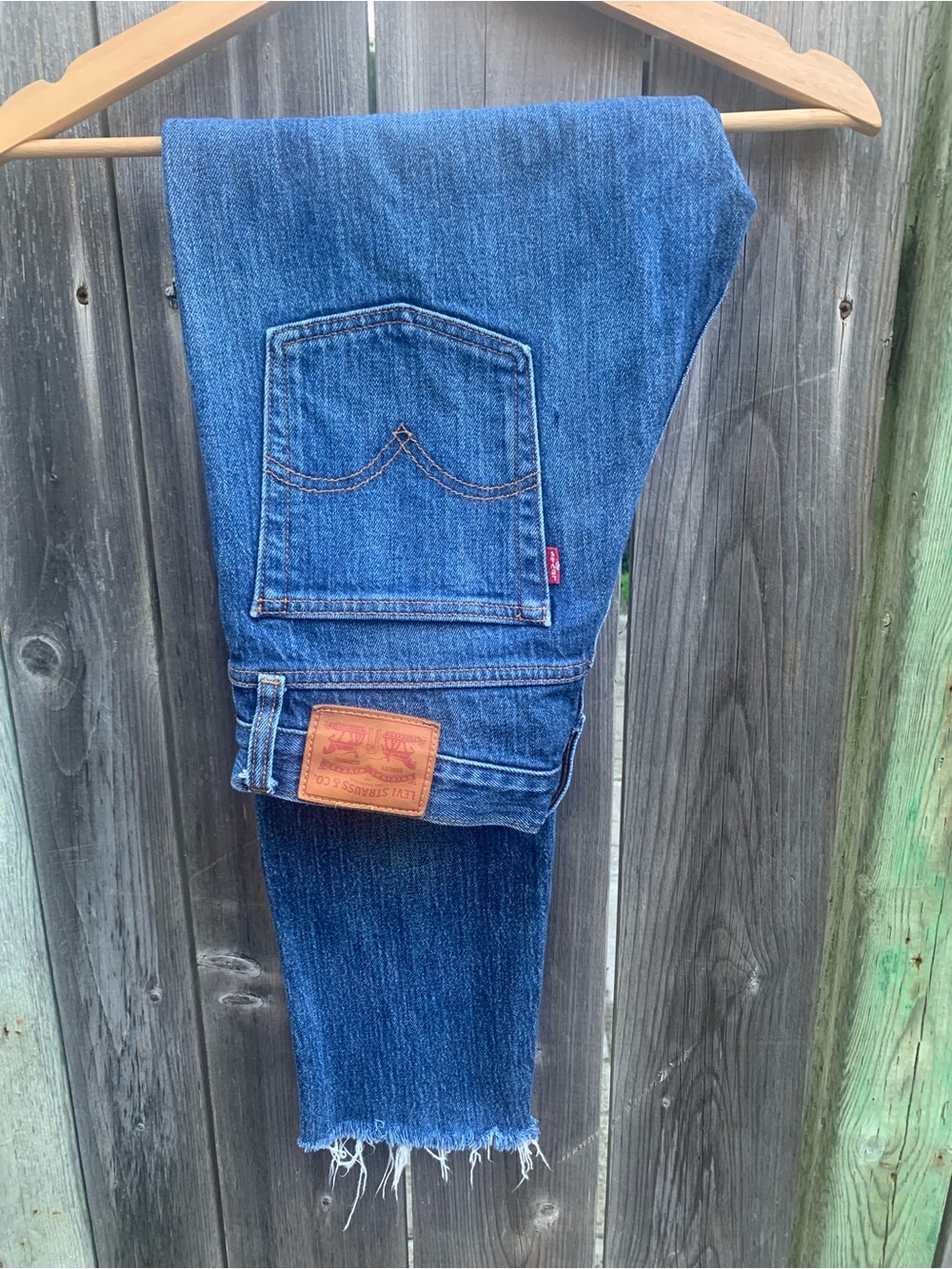 Levi's Premium White Oak Cone Denim High Rise Button Fly Jeans W27 / 26.5"